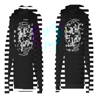 Crazy Proud Tie Dye Dance Aunt Dancing Dancer Auntie Life Long Sleeve T-Shirt - Monsterry