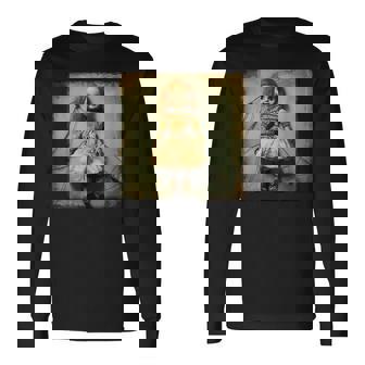 Creepy Haunted Doll Vintage Horror Nightmare Doll Long Sleeve T-Shirt - Thegiftio
