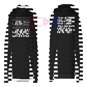 Cuba Boxeo Bandera Cubana Gimnasio Sparring Entrenamiento Amateur Deporte Camiseta de manga larga - Regaloses