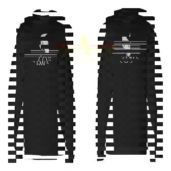 Cuervos Retro Hombres Cuervos Cuervo Negro Pájaro Cuervo Para Hombres Camiseta de manga larga - Regaloses