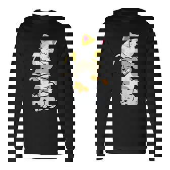 Cute Cats Kitty Pile Anime Kawaii Neko Cute Cat Long Sleeve T-Shirt - Monsterry