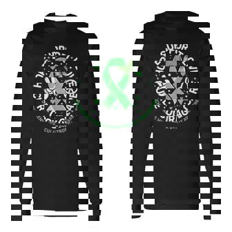Cute Green Ribbon Support Squad Duchenne Muscular Dystrophy Long Sleeve T-Shirt - Monsterry