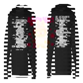 Cute Labubu Lover The Monsters Pink Halloween Christmas Long Sleeve T-Shirt - Monsterry
