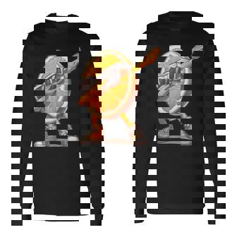 Dab Orangenscheibe Tanzende Dabbing Orange Frucht Langarmshirts - Geschenkecke