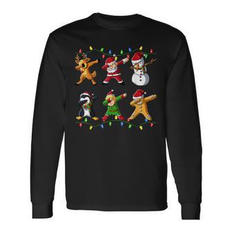 Dabbing Santa Elf Christmas Xmas Langarmshirts - Geschenkecke