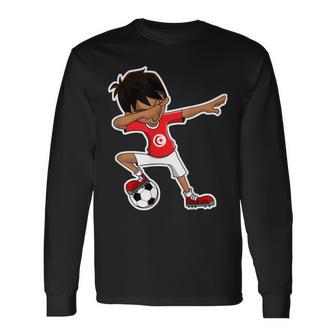 Dabbing Soccer Boy Tunisian Children's Tab Langarmshirts - Geschenkecke