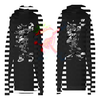 Dabbing Strawberry Summer Fruit Lover Long Sleeve T-Shirt | Seseable CA