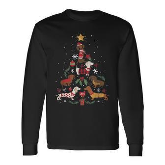 Dachshund Through The Snow Dog Christmas Tree Langarmshirts - Geschenkecke