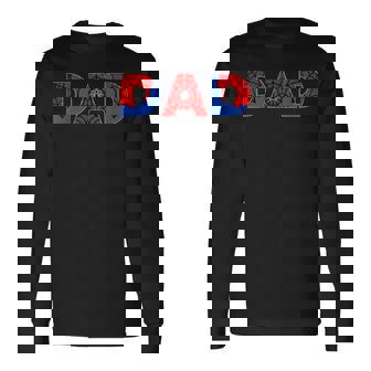 Dad Birthday Boy Spider Family Party Decorations Long Sleeve T-Shirt - Monsterry