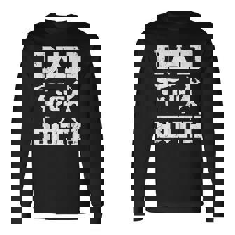 Dad Of Both Gymnastics Baseball Dad Long Sleeve T-Shirt - Monsterry