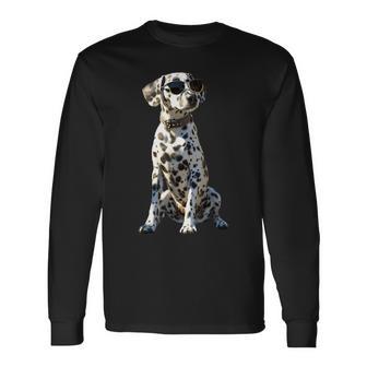 Dalmatian With Sunglasses Dogs I Love Dalmatian Langarmshirts - Geschenkecke