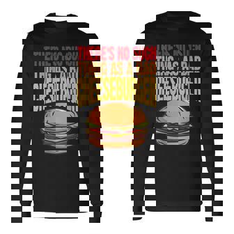 Damen Kein Schlechtes Cheeseburger Lustiges Junk Food Mit-Ausschnitt Langarmshirts - Seseable
