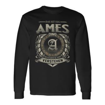 Das Ist Ein Ames Ding Ames Name Langarmshirts - Geschenkecke