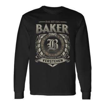 Das Ist Ein Baker Ding Baker Name Langarmshirts - Geschenkecke