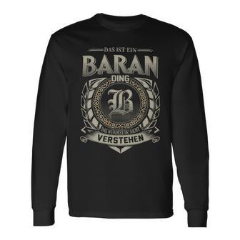 Das Ist Ein Baran Ding Baran Name Langarmshirts - Geschenkecke