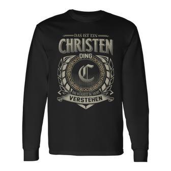 Das Ist Ein Christen Ding Christen Name Langarmshirts - Geschenkecke