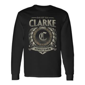 Das Ist Ein Clarke Ding Clarke Name Langarmshirts - Geschenkecke