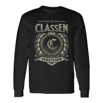 Das Ist Ein Classen Ding Classen Name Langarmshirts - Geschenkecke