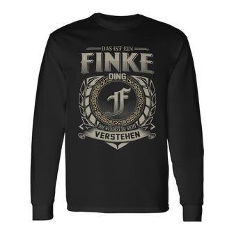 Das Ist Ein Finke Ding Finke Name Langarmshirts - Geschenkecke