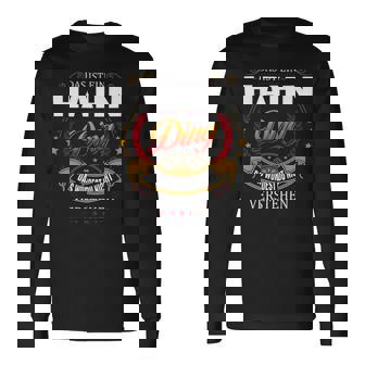 Das Ist Ein Hahn Ding Das Würdest Du Nicht Verstehen Hahn Name Langarmshirts - Seseable