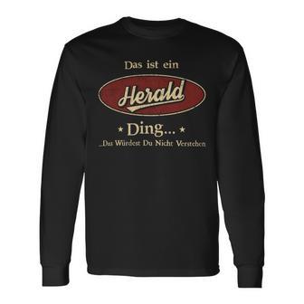 Das Ist Ein Herald Ding Das Würdest Du Nicht Verstehen Herald Name Langarmshirts - Geschenkecke