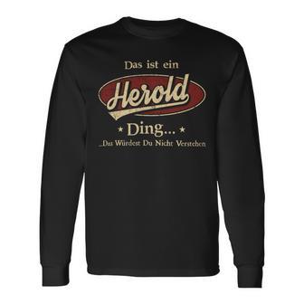 Das Ist Ein Herold Ding Das Würdest Du Nicht Verstehen Herold Name Langarmshirts - Geschenkecke