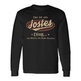 Das Ist Ein Jostes Ding Das Würdest Du Nicht Verstehen Jostes Name Langarmshirts - Geschenkecke