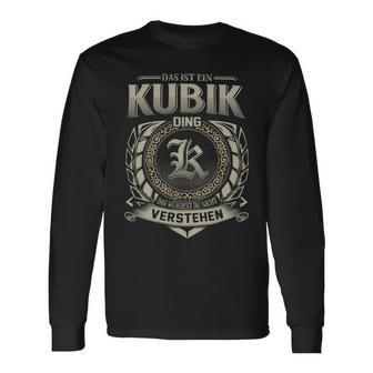 Das Ist Ein Kubik Ding Kubik Name Langarmshirts - Geschenkecke