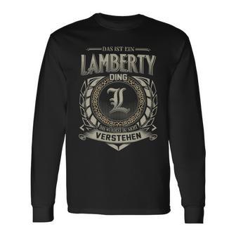 Das Ist Ein Lamberty Ding Lamberty Name Langarmshirts - Geschenkecke