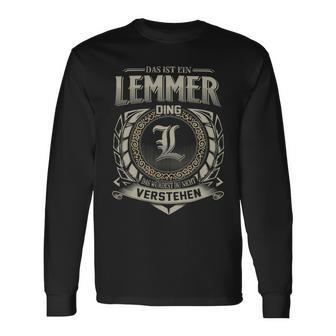 Das Ist Ein Lemmer Ding Lemmer Name Langarmshirts - Geschenkecke