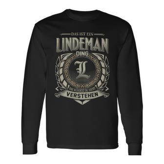 Das Ist Ein Lindeman Ding Lindeman Name Langarmshirts - Geschenkecke