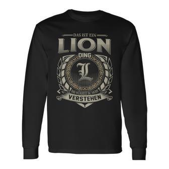 Das Ist Ein Lion Ding Lion Name Langarmshirts - Geschenkecke