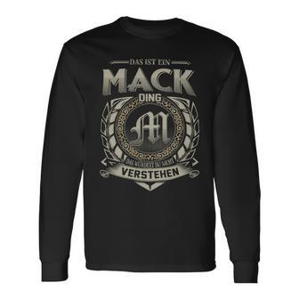 Das Ist Ein Mack Ding Mack Name Langarmshirts - Geschenkecke