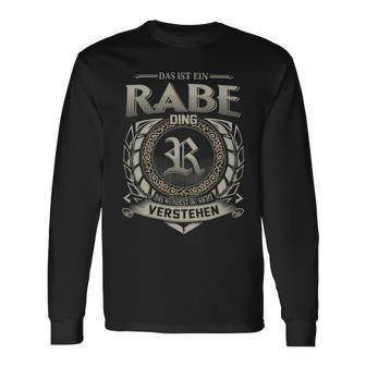 Das Ist Ein Rabe Ding Rabe Name Langarmshirts - Geschenkecke