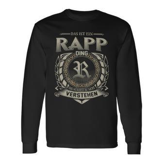 Das Ist Ein Rapp Ding Rapp Name Langarmshirts - Geschenkecke