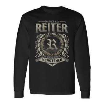 Das Ist Ein Reiter Ding Reiter Name Langarmshirts - Geschenkecke