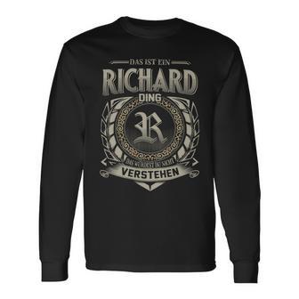 Das Ist Ein Richard Ding Richard Name Langarmshirts - Geschenkecke