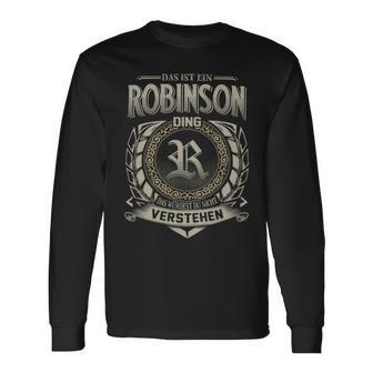 Das Ist Ein Robinson Ding Robinson Name Langarmshirts - Geschenkecke