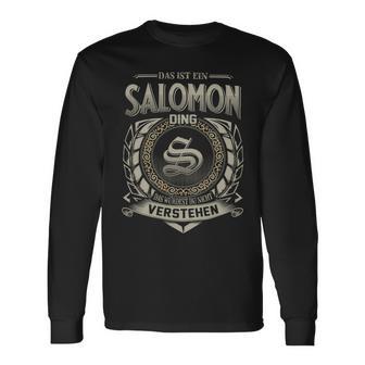 Das Ist Ein Salomon Ding Salomon Name Langarmshirts - Geschenkecke