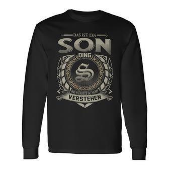 Das Ist Ein Son Ding Son Name Langarmshirts - Geschenkecke