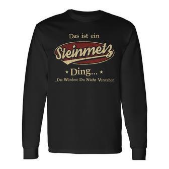 Das Ist Ein Steinmetz Ding Das Würdest Du Nicht Verstehen Steinmetz Name Langarmshirts - Geschenkecke