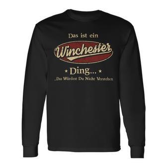 Das Ist Ein Winchester Ding Das Würdest Du Nicht Verstehen Winchester Name Langarmshirts - Geschenkecke