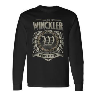 Das Ist Ein Winckler Ding Winckler Name Langarmshirts - Geschenkecke