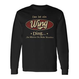 Das Ist Ein Wing Ding Das Würdest Du Nicht Verstehen Wing Name Langarmshirts - Geschenkecke