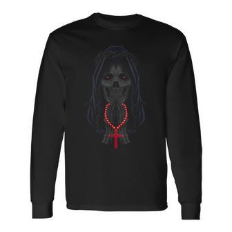 Day Of The Dead Prayer La Calavera Catrina Santa Muerte Langarmshirts - Geschenkecke