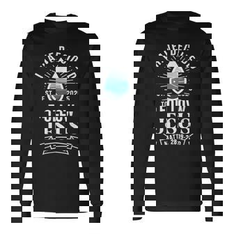 I Have Decided To Follow Jesus Baptism -Adults Black Small Modern Religious Theme Straight Fit Long Sleeve T-Shirt - Monsterry