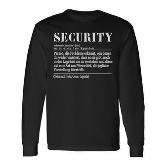 Definition Security S Langarmshirts - Geschenkecke