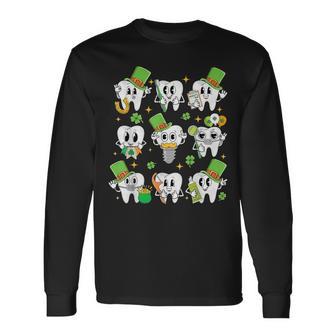 Dental St Patrick's Day Th Dental Hygienist Dentist Long Sleeve T-Shirt - Thegiftio UK