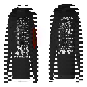 The Devil Saw Me With My Head Down And Thought He'd Won Mens Long Sleeve T-Shirt - Seseable