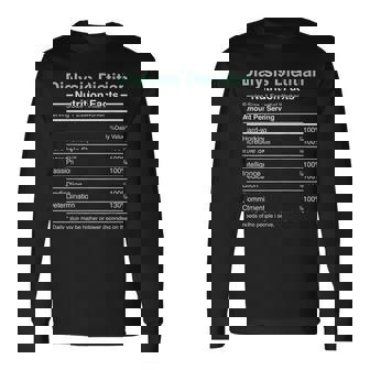 Dialysis Dietitian Nutrition Facts Nephrology Dietitian Long Sleeve T-Shirt - Monsterry